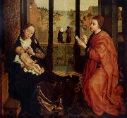 Rogier van der Weyden St Luke Drawing a Portrait of the Virgin oil